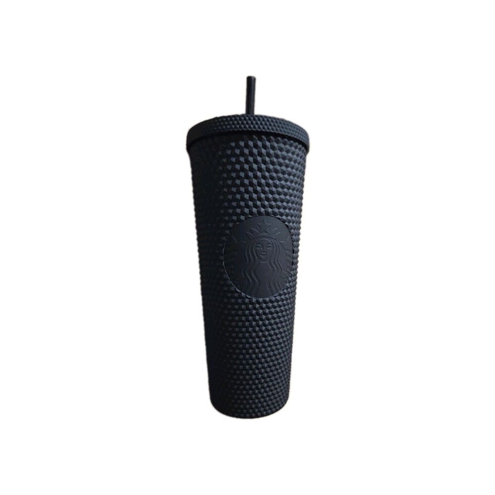 Starbucks‎ Cold Cup 24oz Matte Black Studded Tumbler Limited Edition EUC